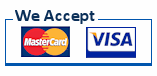 MasterCard, Visa, Discover, Amex